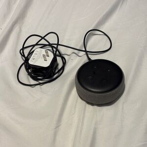 Compact Smart Speaker with Voice Control - Black and Gray